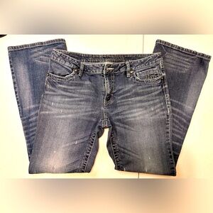 Harley Davidson Jeans Women's Size 12 Blue Wiskering moto Biker Flare Boot leg